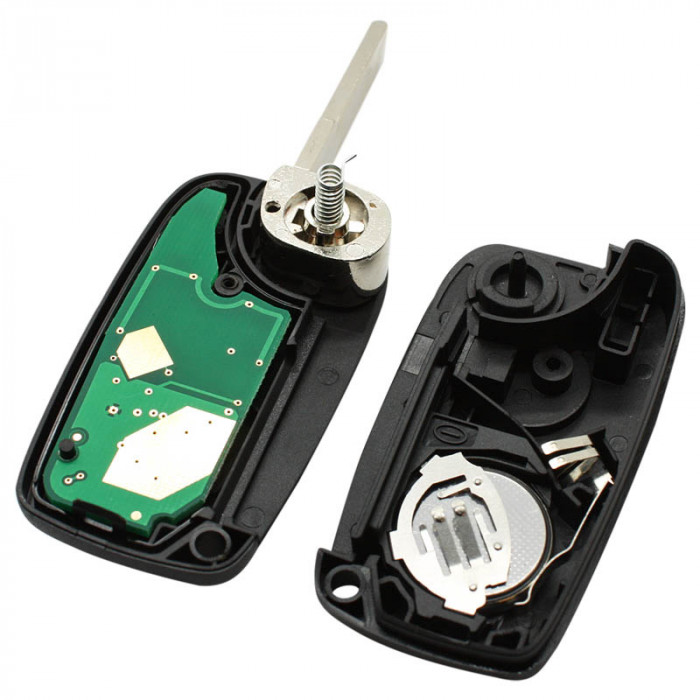 Fiat vikbar nyckel med 2 knappar - nyckelblad rakt med elektronik 434MHZ - 7946 transponder Image