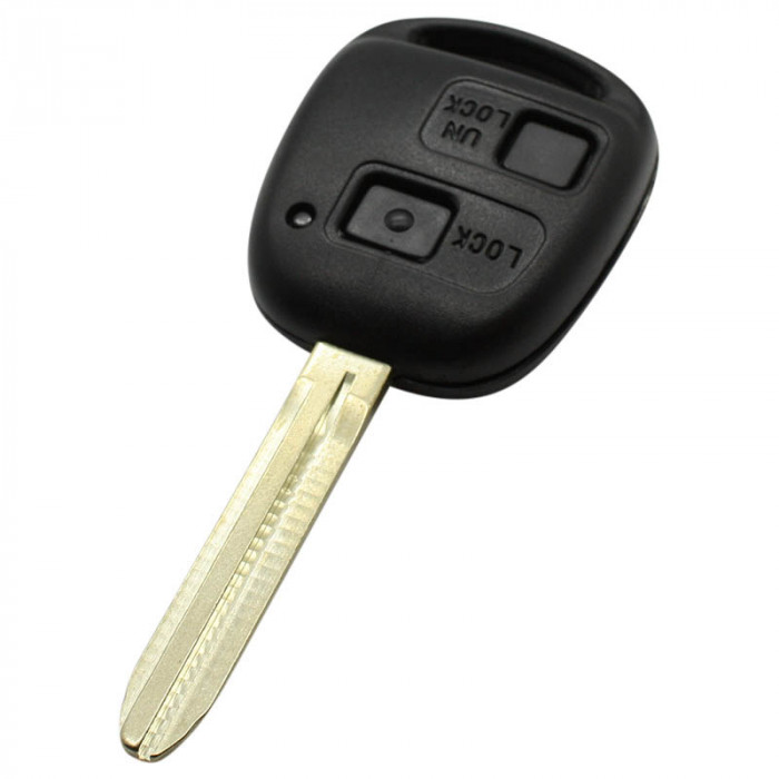 Toyota 2-knapps nyckelhus - nyckelbladspets med elektronik 433MHZ - 4D67-transponder Image