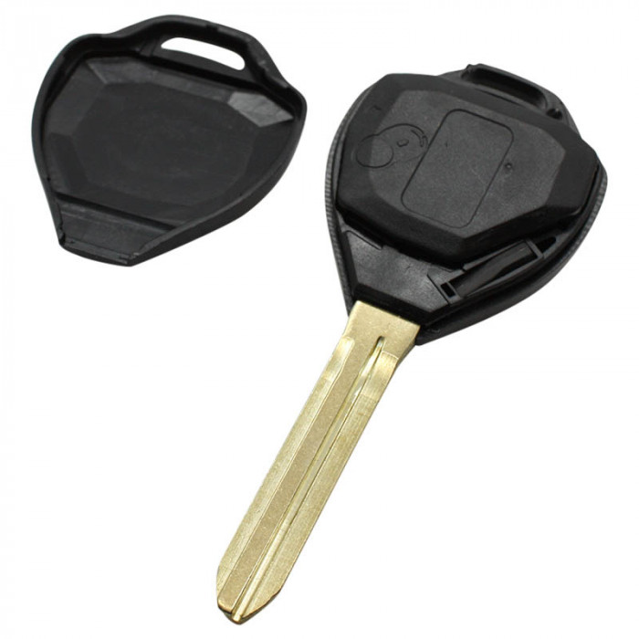 Toyota 2-knapps nyckelhus - nyckelbladspets med elektronik 433MHZ - 4D67-transponder Image