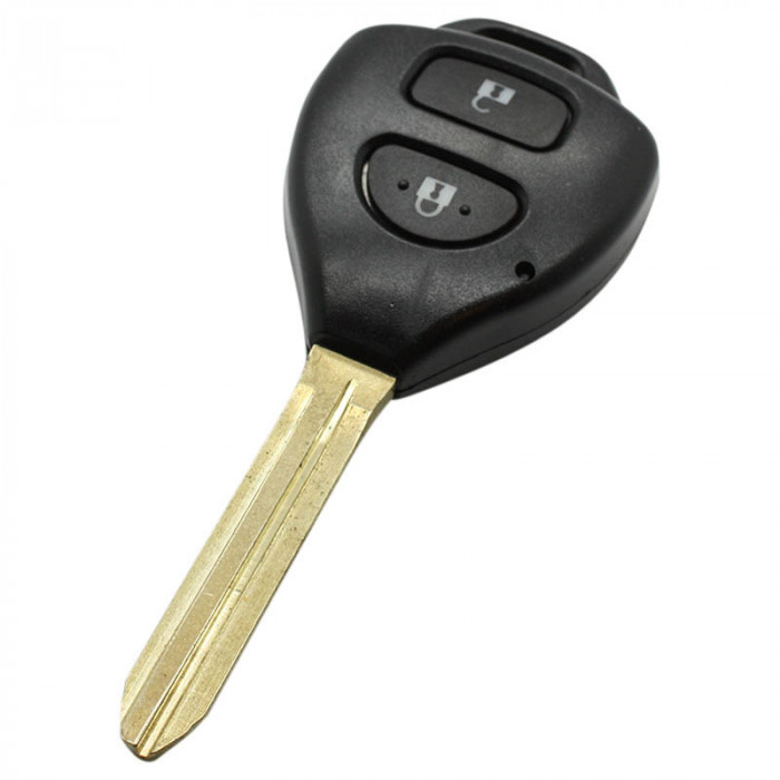 Toyota 2-knapps nyckelhus - nyckelbladspets med elektronik 433MHZ - 4D67-transponder Image