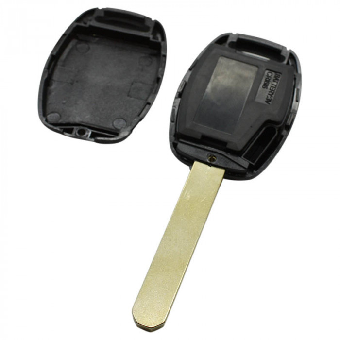 Honda nyckelhus med 2 knappar - nyckelblad rakt med elektronik 433MHZ - ID48 transponder (modell 2) Image