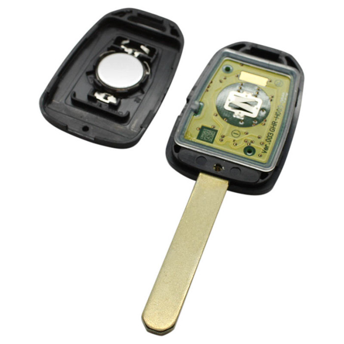 Honda nyckelhus med 2 knappar - nyckelblad rakt med elektronik 434MHZ - PCF7961X transponder Image