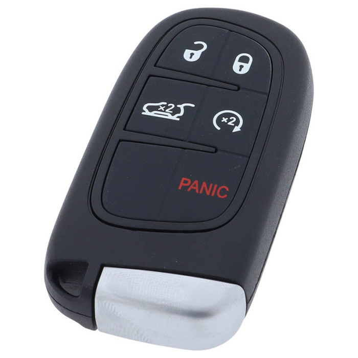Fiat 4-knapps Smart Key med panikknapp med elektronik - PCF7945M - Hitag AES - GQ4 54T Image